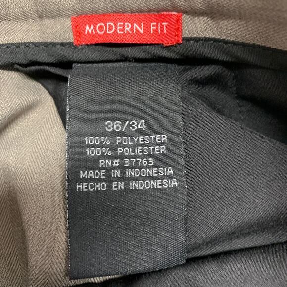 Perry Ellis Suit Pants Dress Pants Sz 36 x 34 Brown - Picture 6 of 7